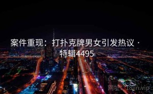 案件重现：打扑克牌男女引发热议 · 特辑4495