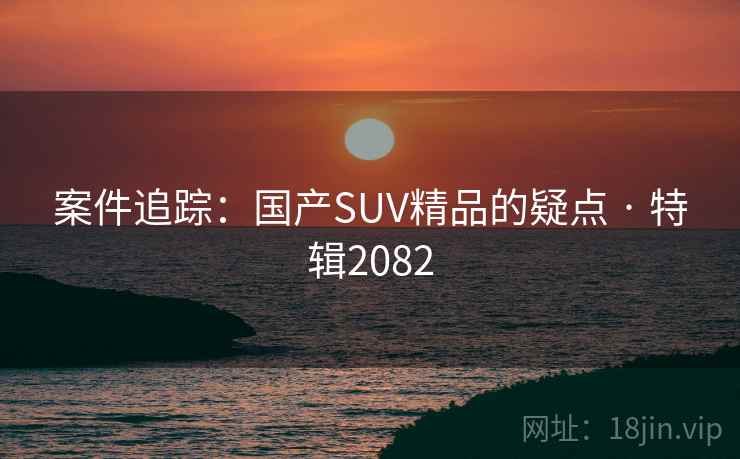 案件追踪:国产SUV精品的疑点 · 特辑2082 案件追踪:国产SUV精品的疑点 · 特辑2082
