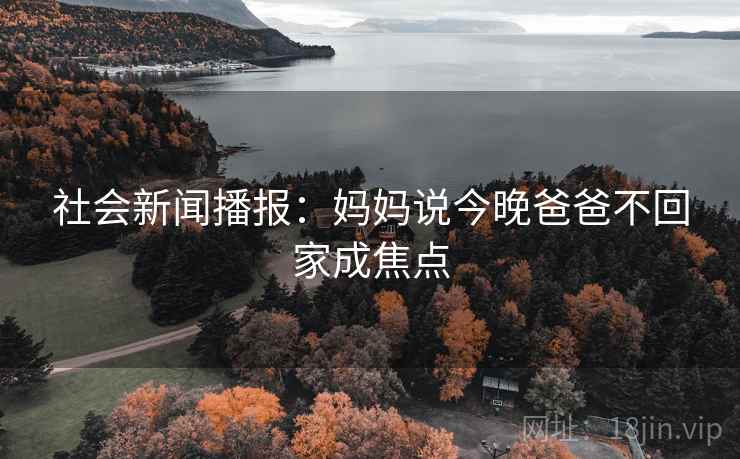 社会新闻播报：妈妈说今晚爸爸不回家成焦点
